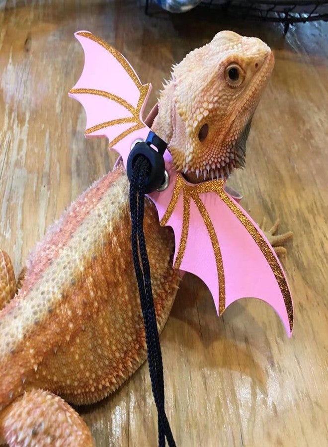 CoguZed Bearded Dragon Leash and Harness Set, Adjustable Lizard Harness with Wings, Cool Leather Reptile Leash for Bearded Dragons, Amphibians & Small Pets (S, M, L, 3 Pack) - Image 3
